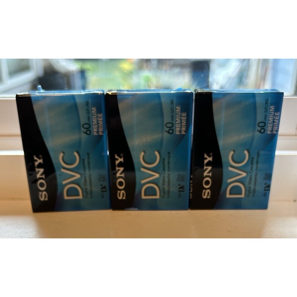 Sony DVC Premium Digital Video Cassette 60 min Lot Of 3 DVM60PRR Sealed NEW